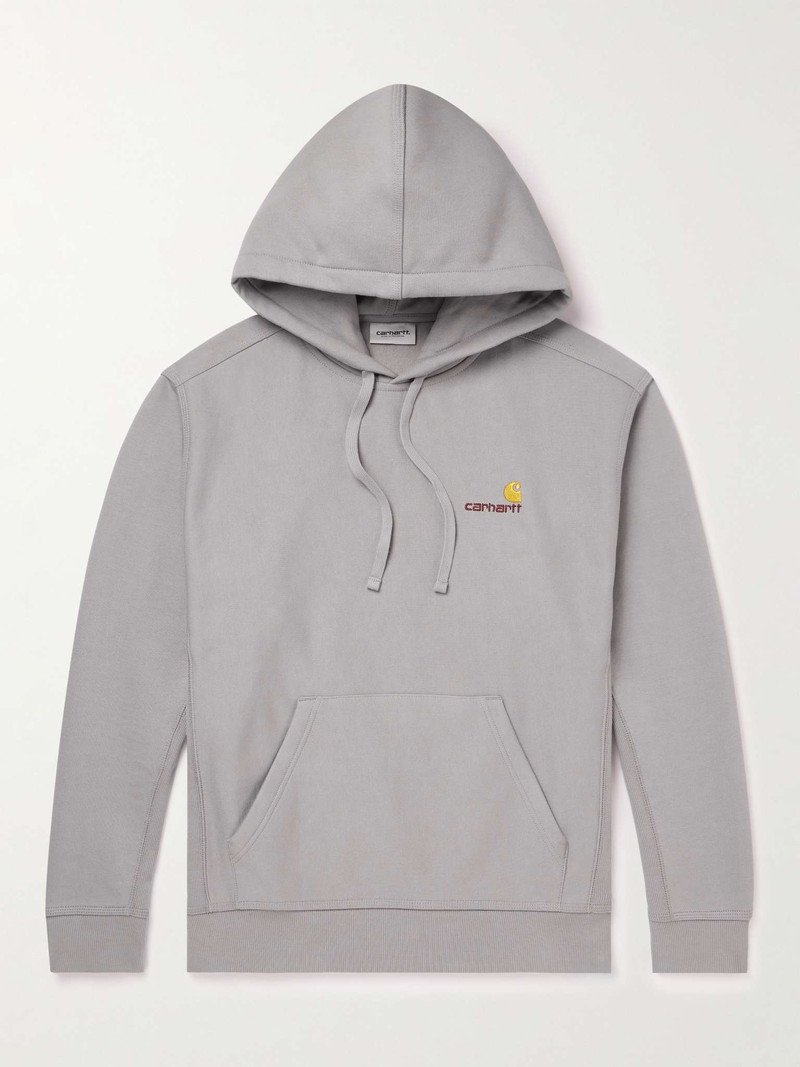 American Script Logo-Embroidered Cotton-Blend Jersey Hoodie - 1