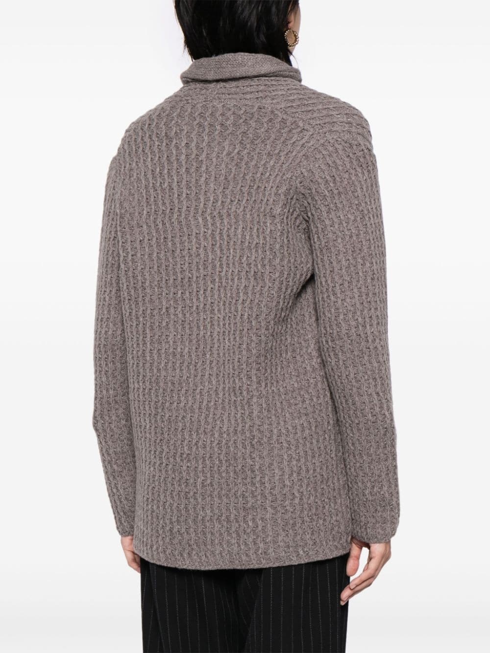 chunky-knit virgin wool cardigan - 4