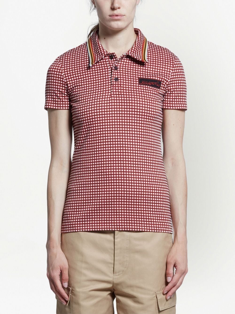 checked short-sleeve polo shirt - 2