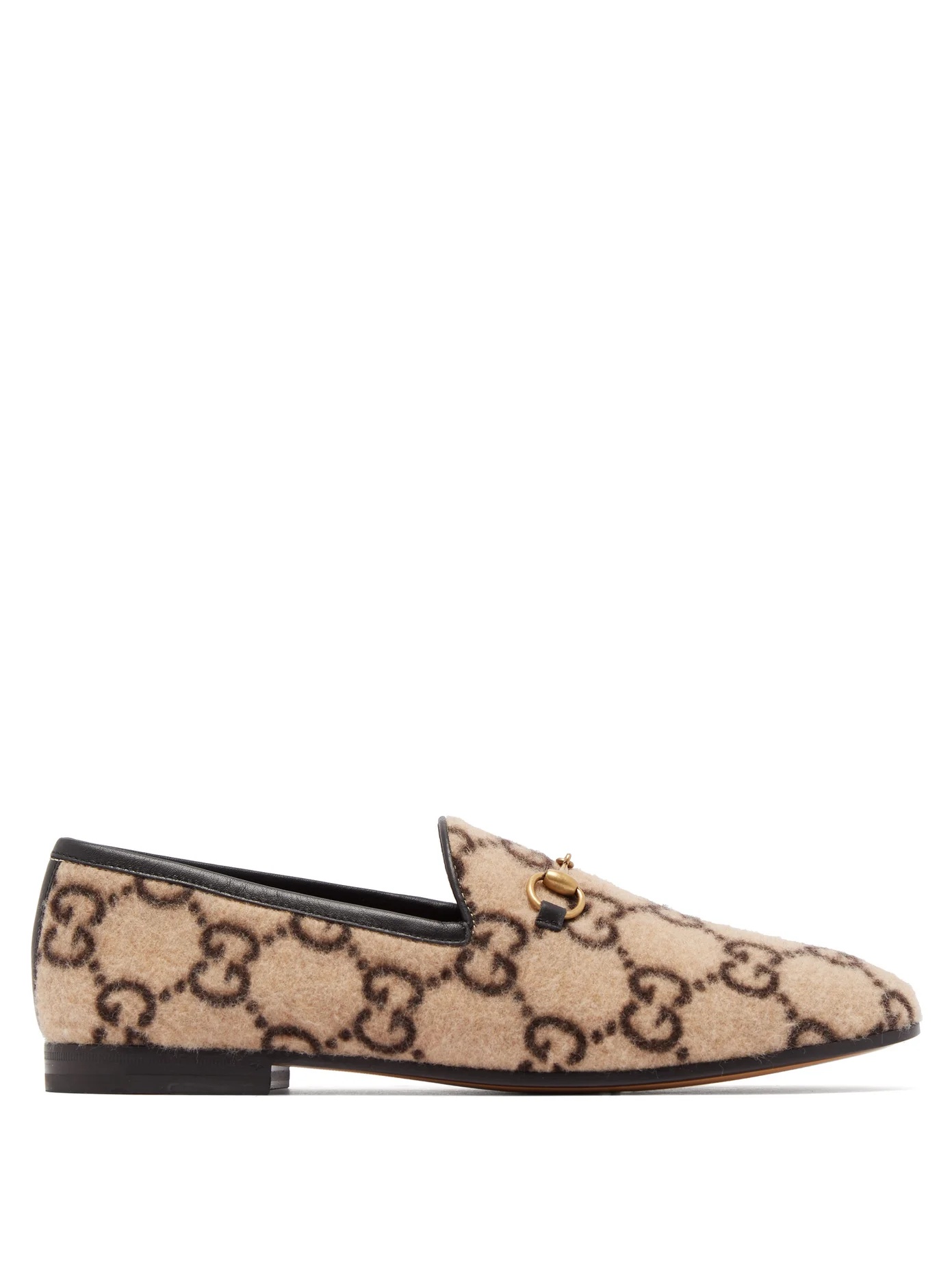 Jordaan GG-print felt loafers - 1