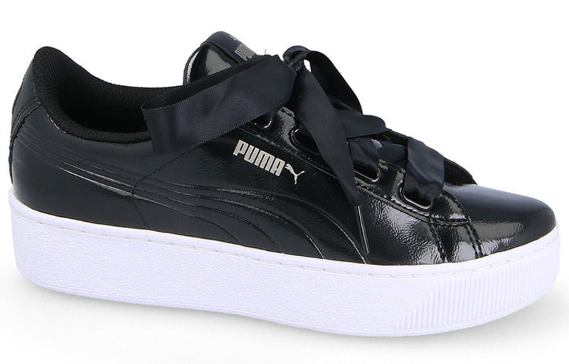 PUMA (WMNS) PUMA Vikky Platform Ribbon 'Black' 366419-01 outlook