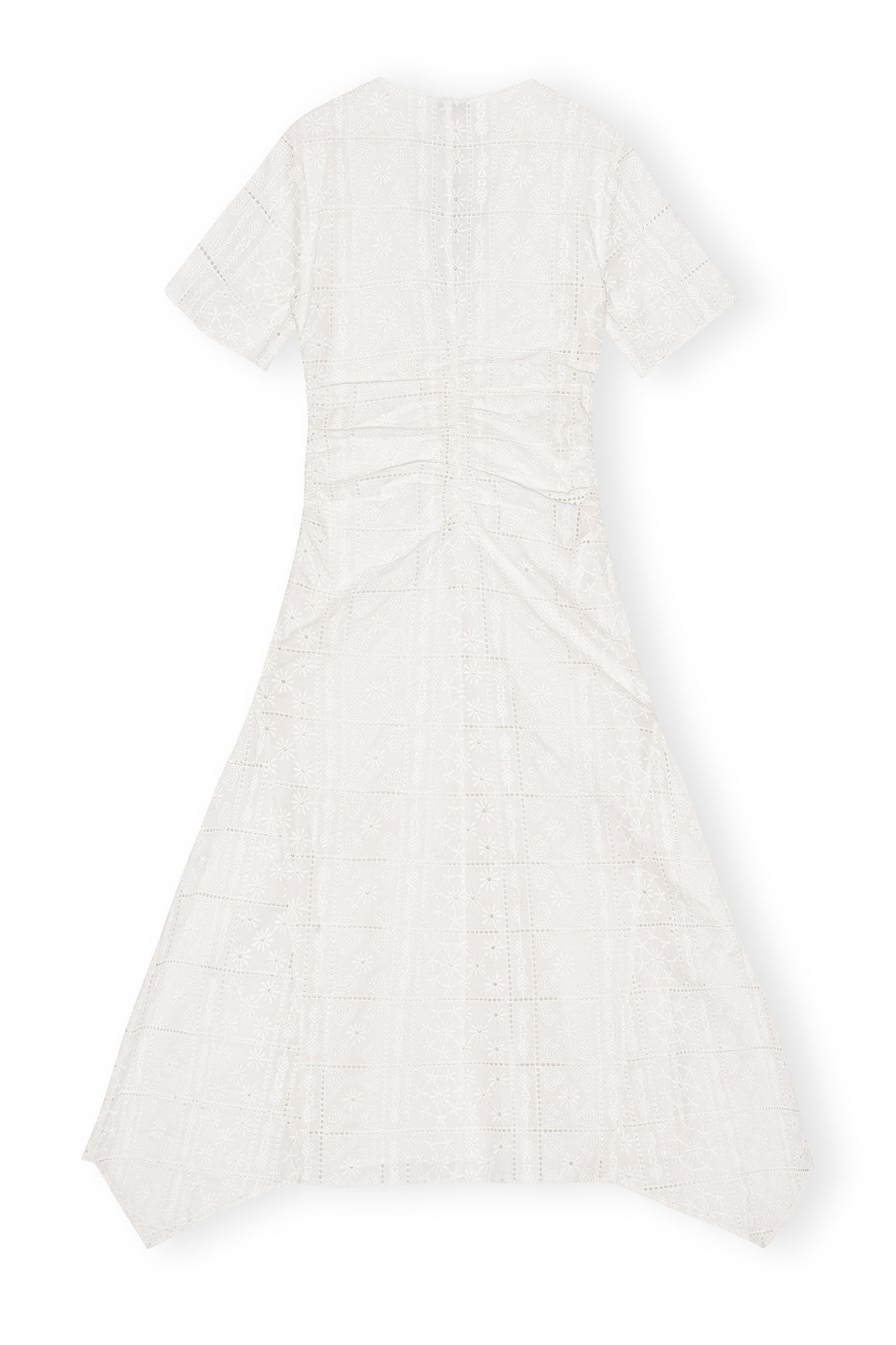 WHITE BRODERIE ANGLAISE LONG DRESS - 2