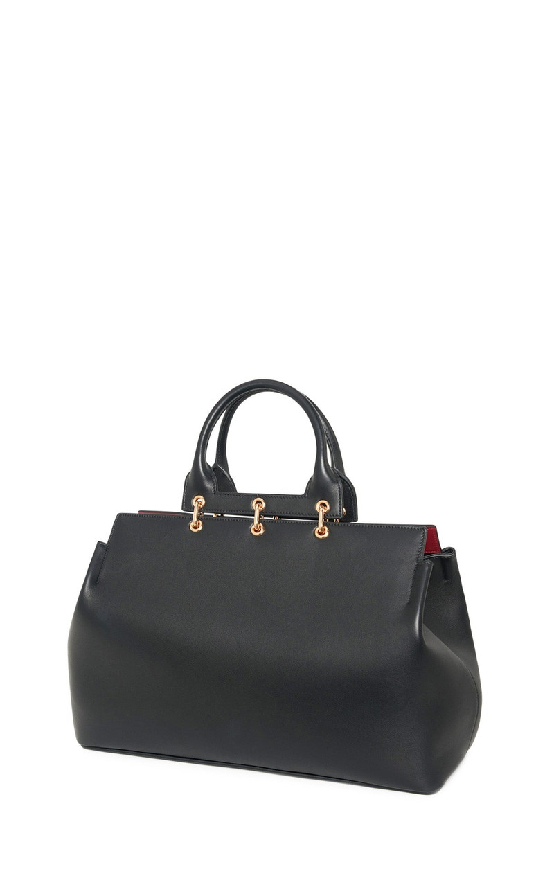 GABRIELA HEARST Large Amethyst Bag in Black Nappa Leahter outlook