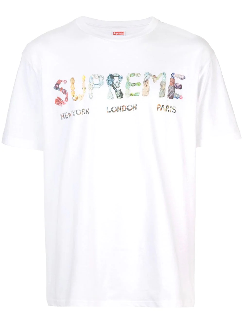 jewelled logo T-shirt - 1