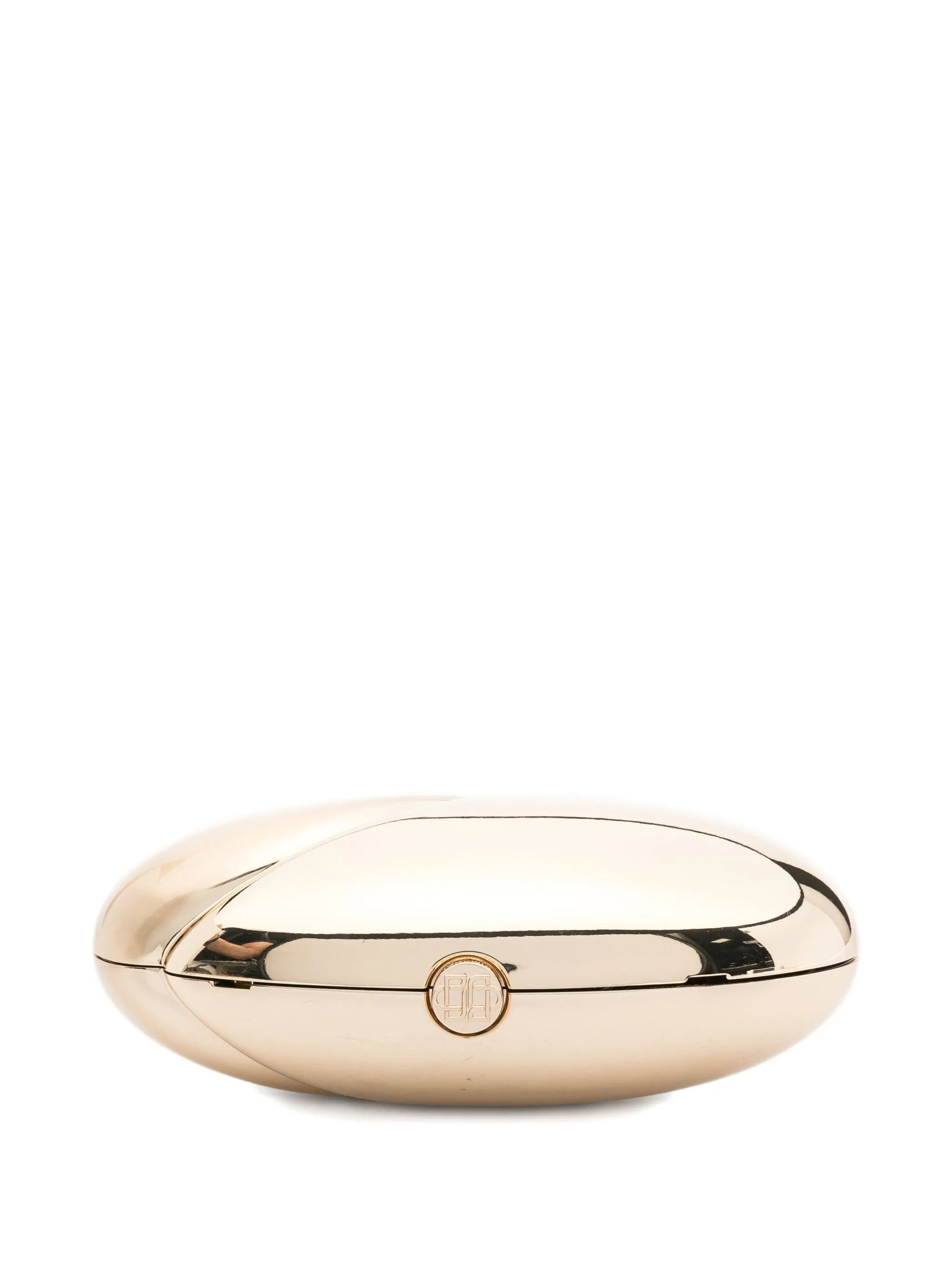 Ameera metallic-effect oval clutch - 4