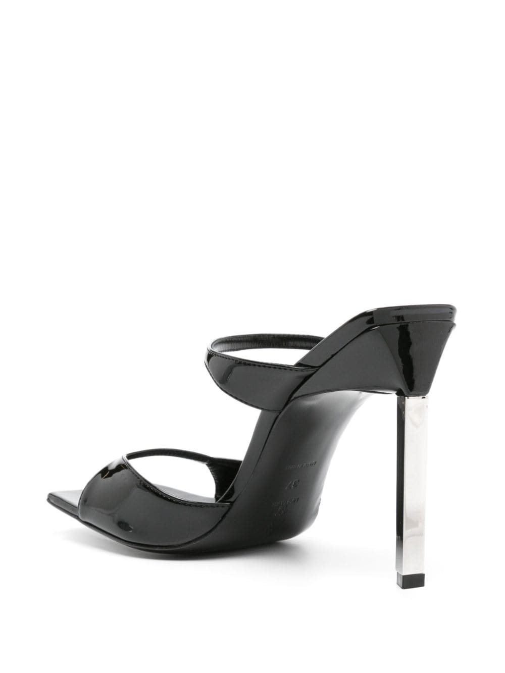 110mm patent-leather sandals - 3