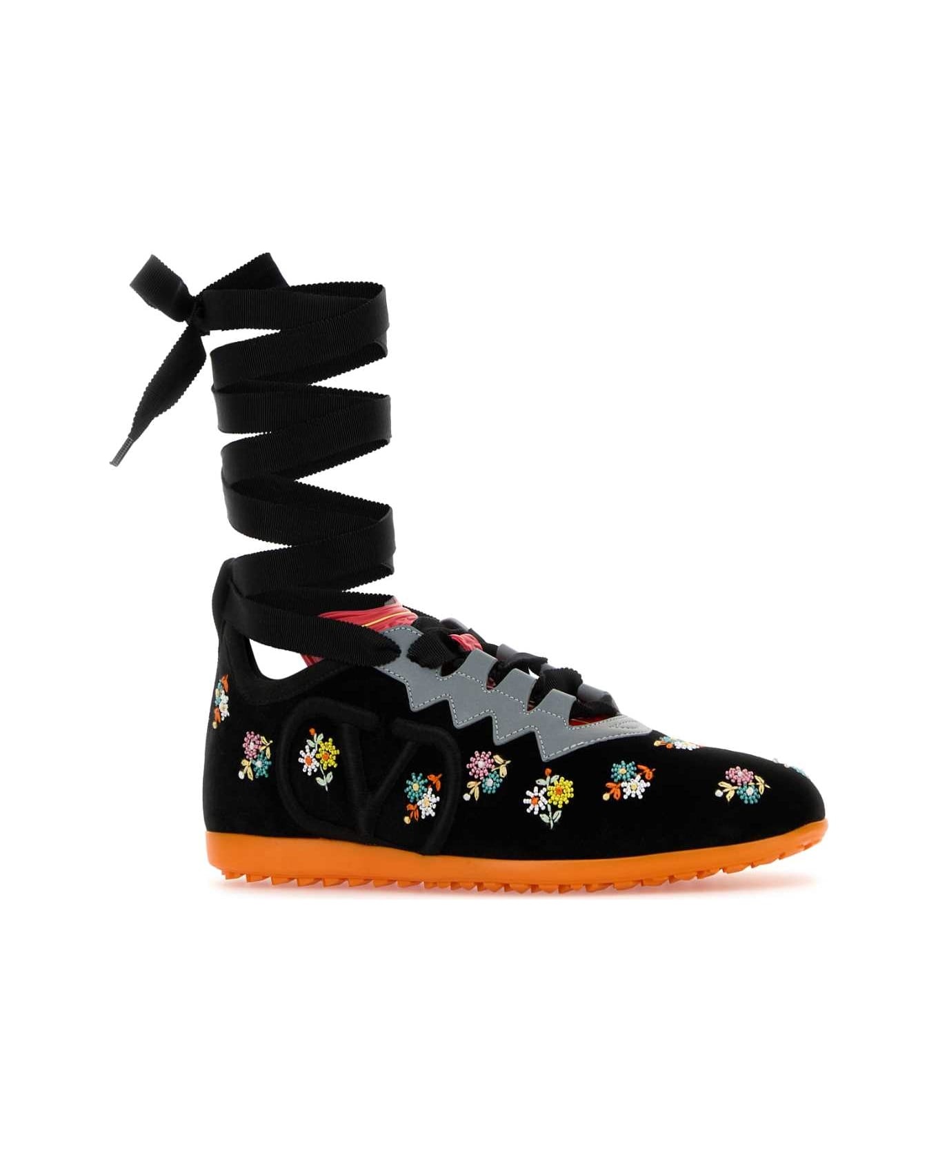 Black Velvet Chromathon Sneakers - 2