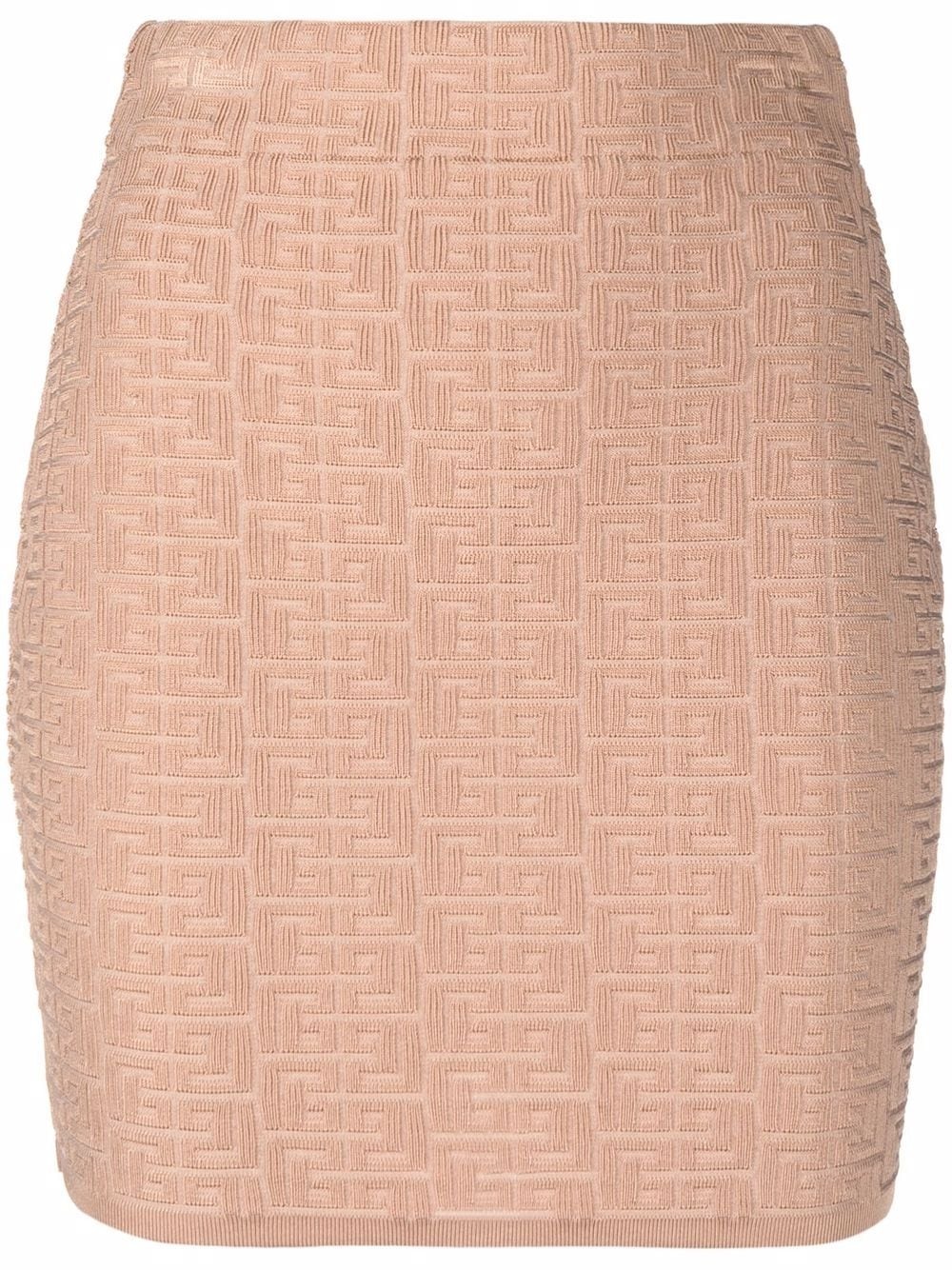 monogram-pattern fitted miniskirt - 1