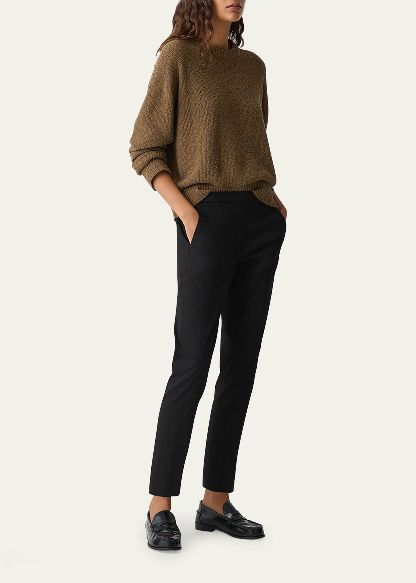 Treeca Good Linen Cropped Pull-On Ankle Pants - 2