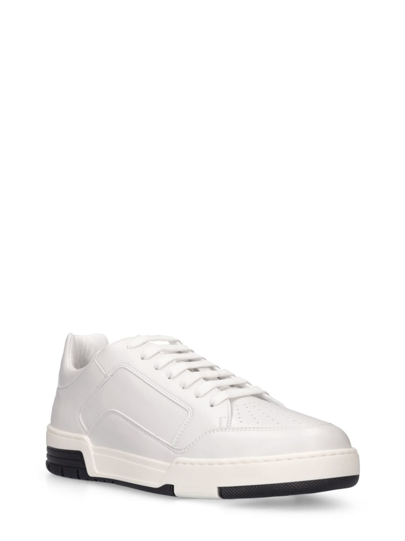 Teddy faux leather low top sneakers - 2