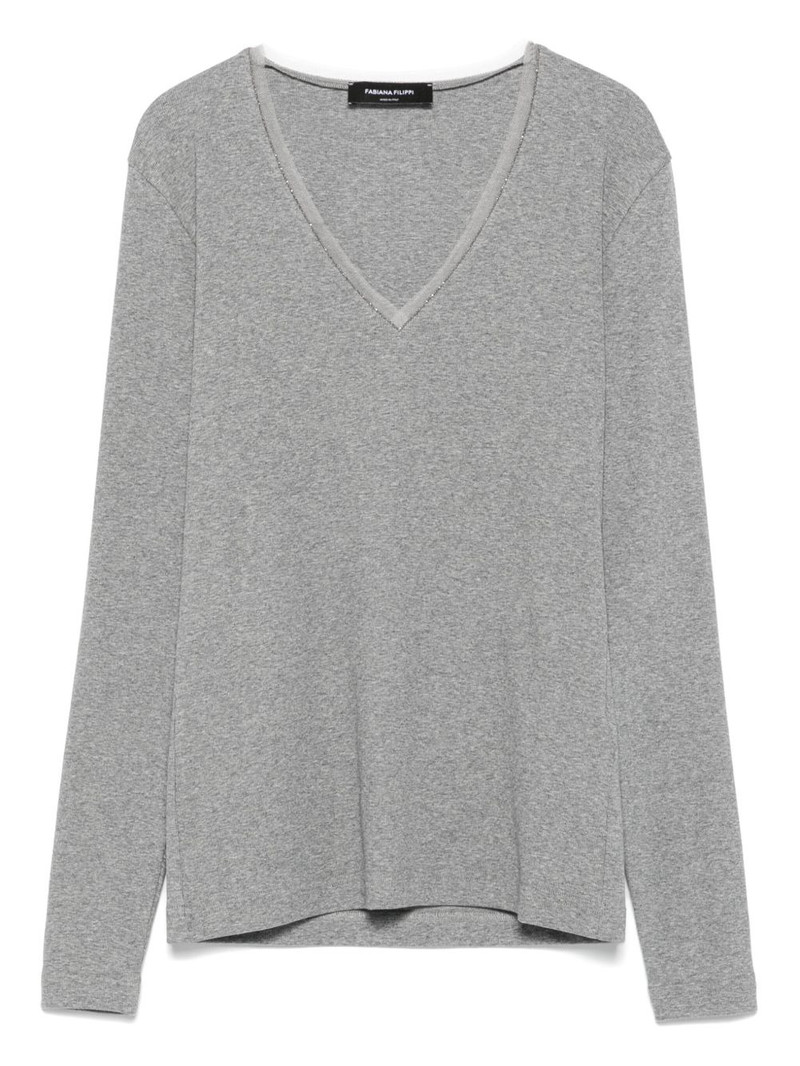 v-neck long-sleeve sweater 1