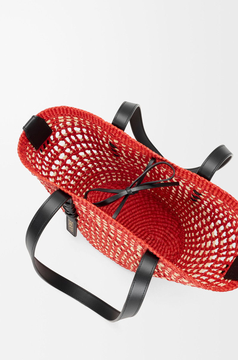 Small Braid basket in iraca palm and calfskin 6