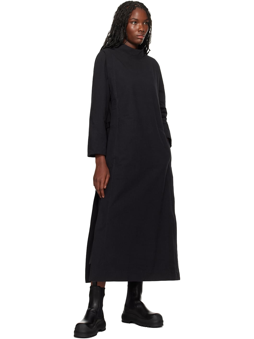 Black 'The Scuba Diver' Midi Dress - 4