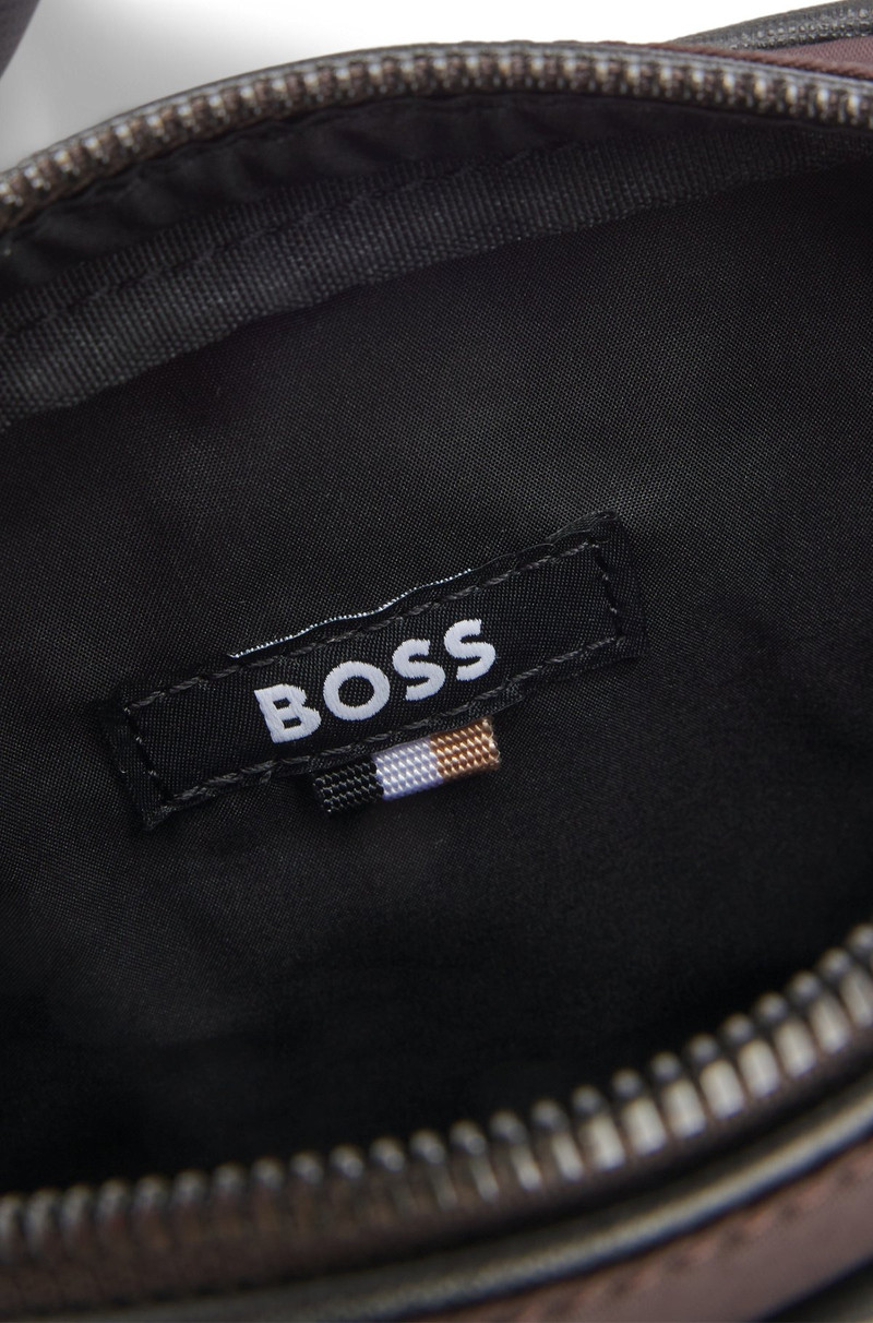 TWILL REPORTER BAG WITH DOUBLE B MONOGRAM 6