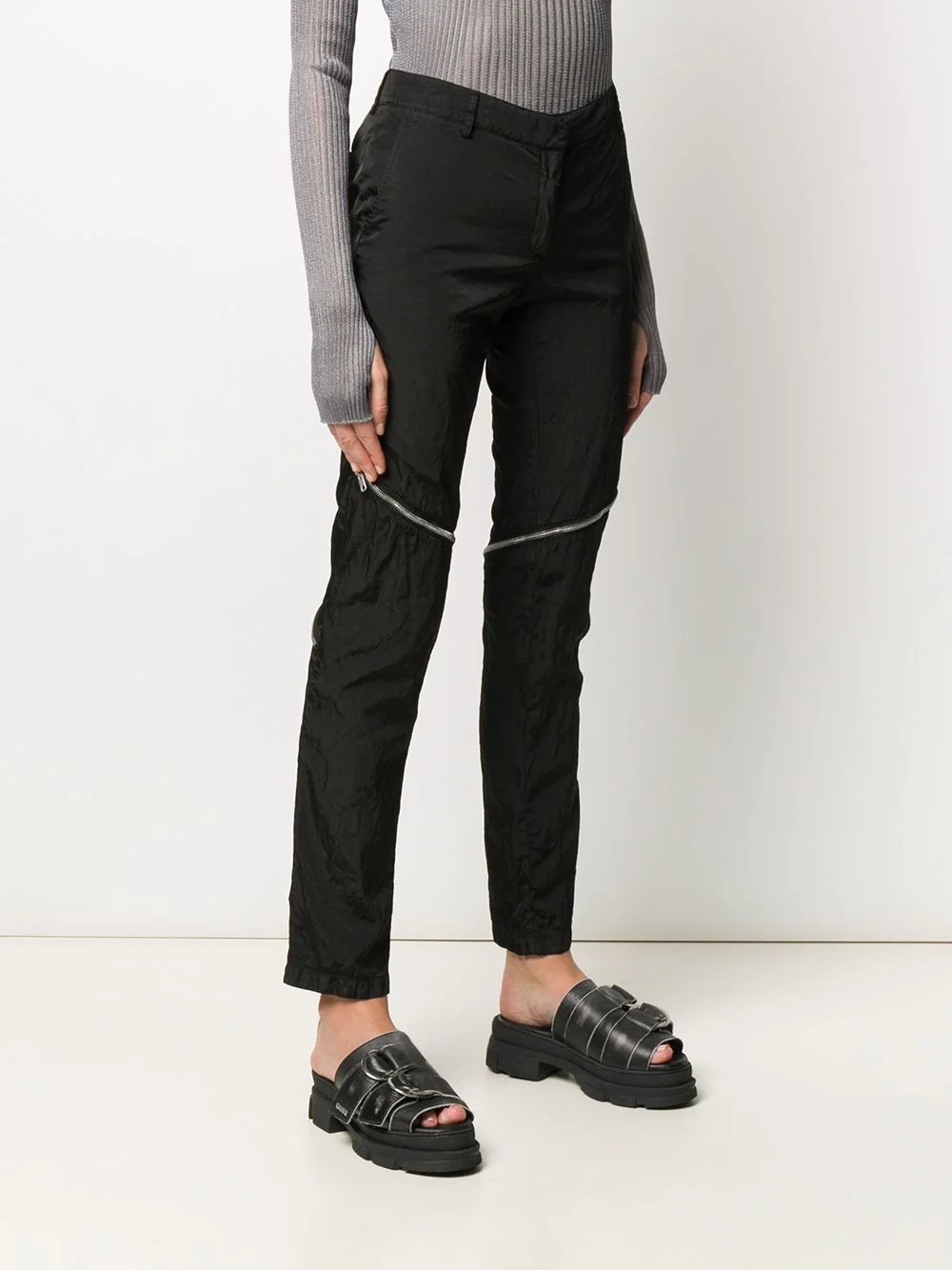 front zipped skinny trousers - 3