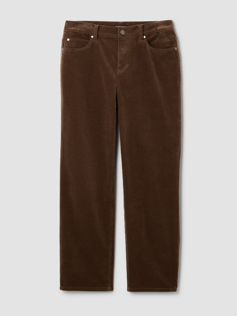 Organic Cotton Stretch Corduroy Straight Pant 1