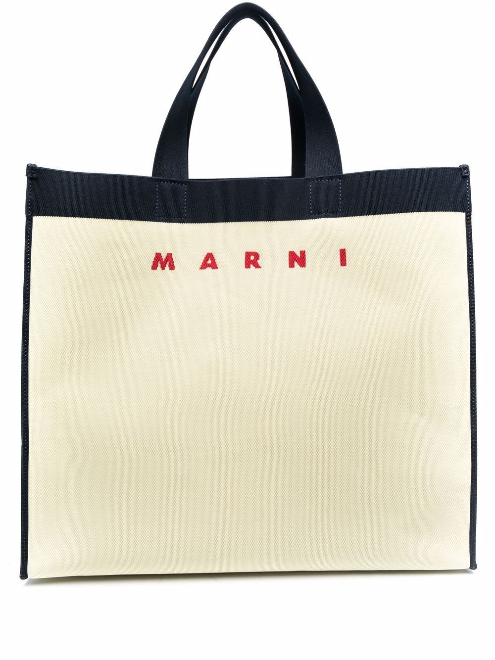 logo-print tote bag - 1