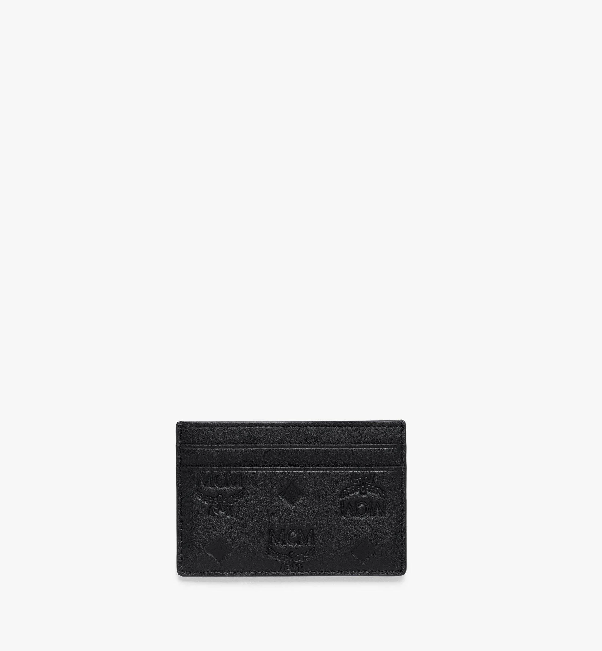 Aren Card Case in Embossed Monogram Leather - 1