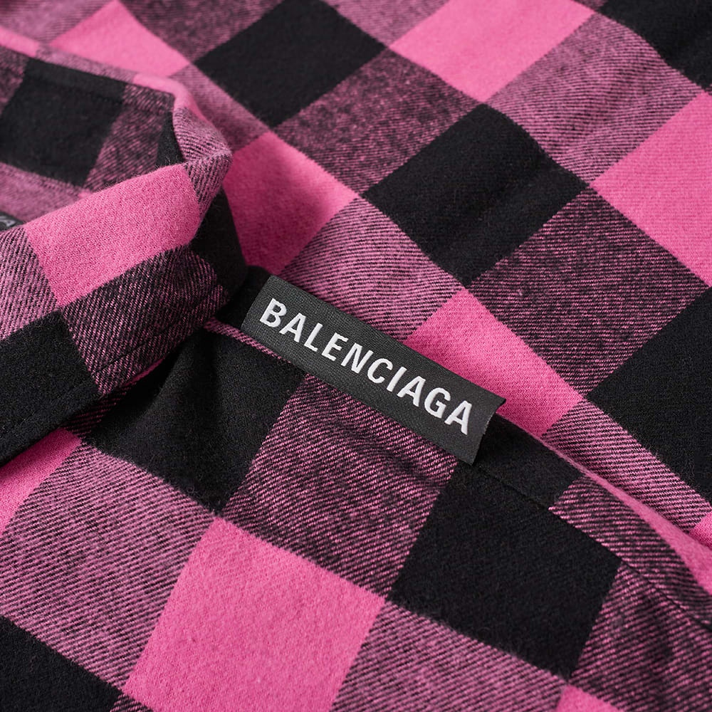 Balenciaga Tab Logo Checked Shirt - 3