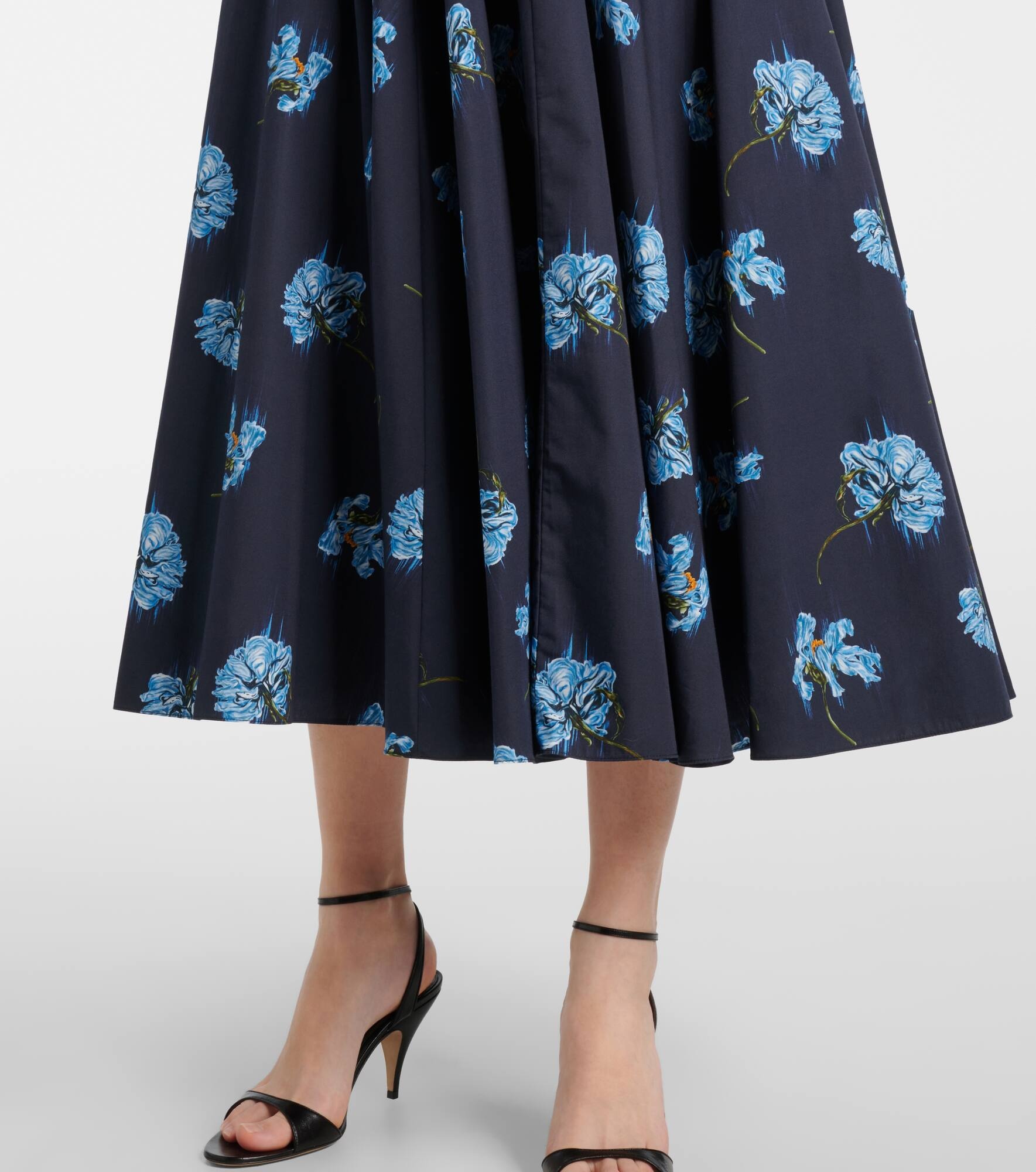Floral cotton midi dress - 6