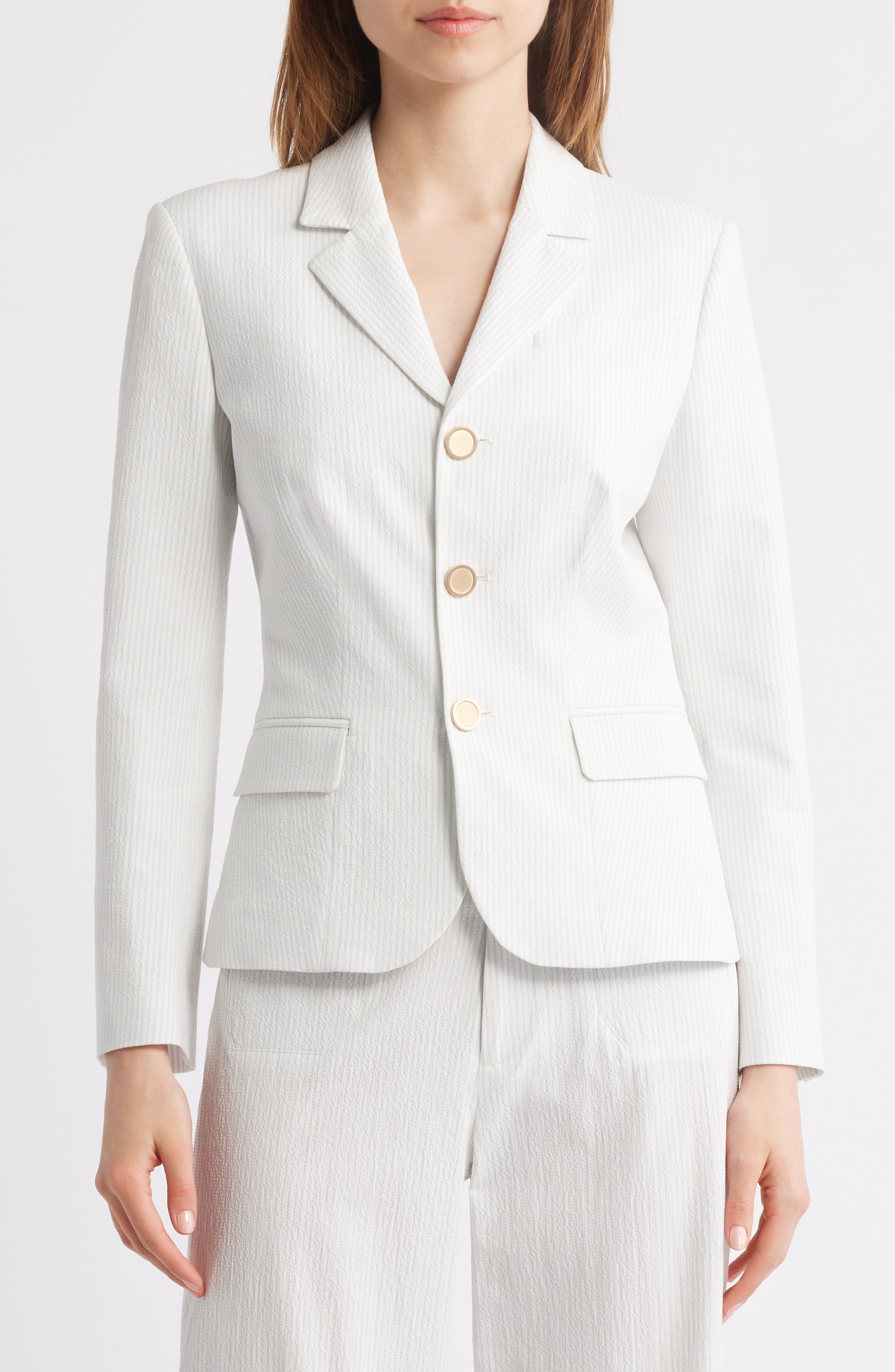 FRAME The Smart Blazer in Light Chambray Multi at Nordstrom - 4