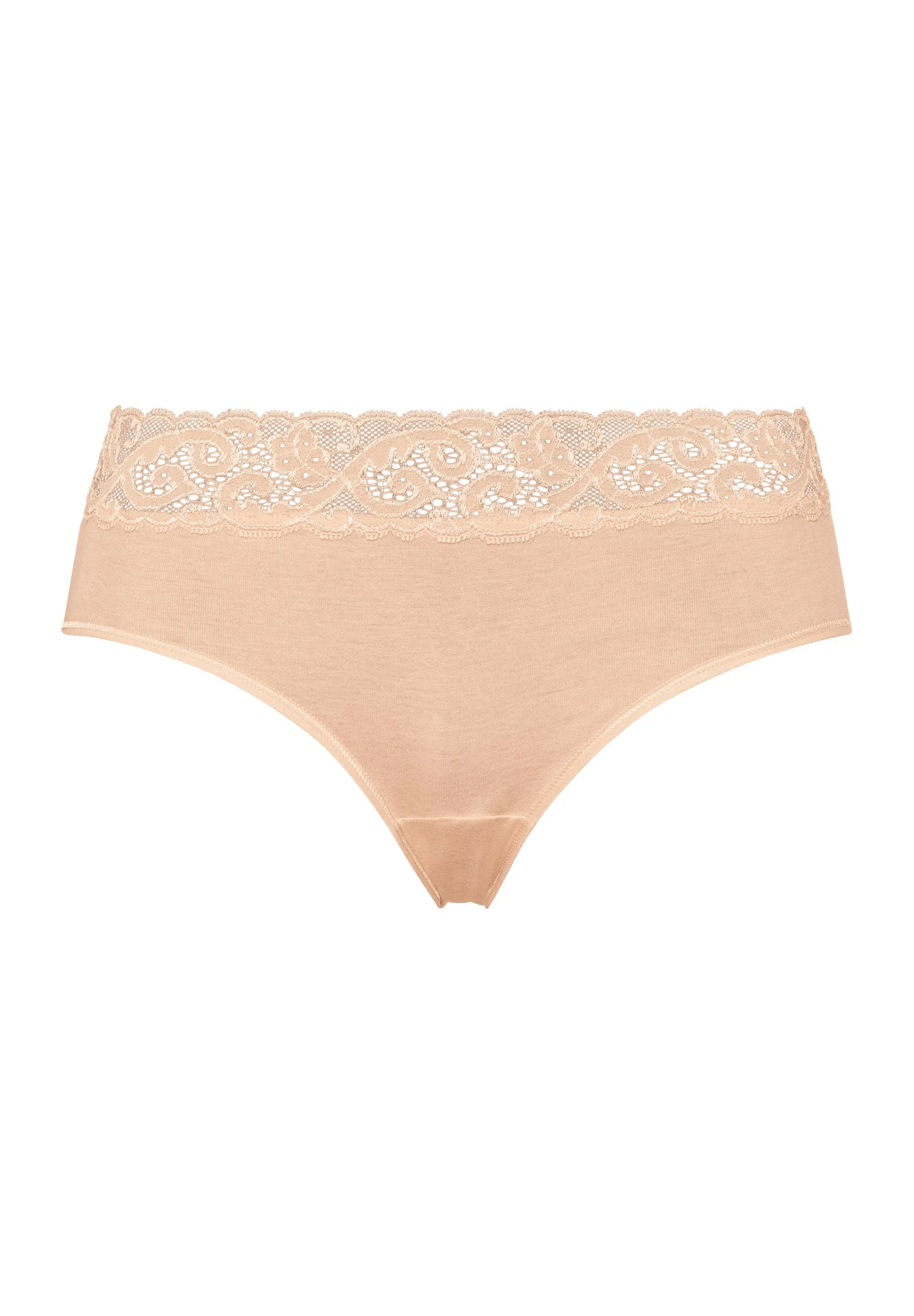 Moments Lace Trim Cotton Hipster - 1