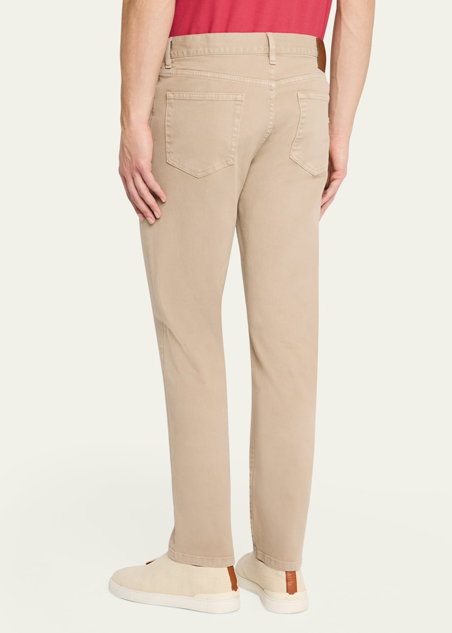 Men's Five-Pocket Colored Delave Pants - 3