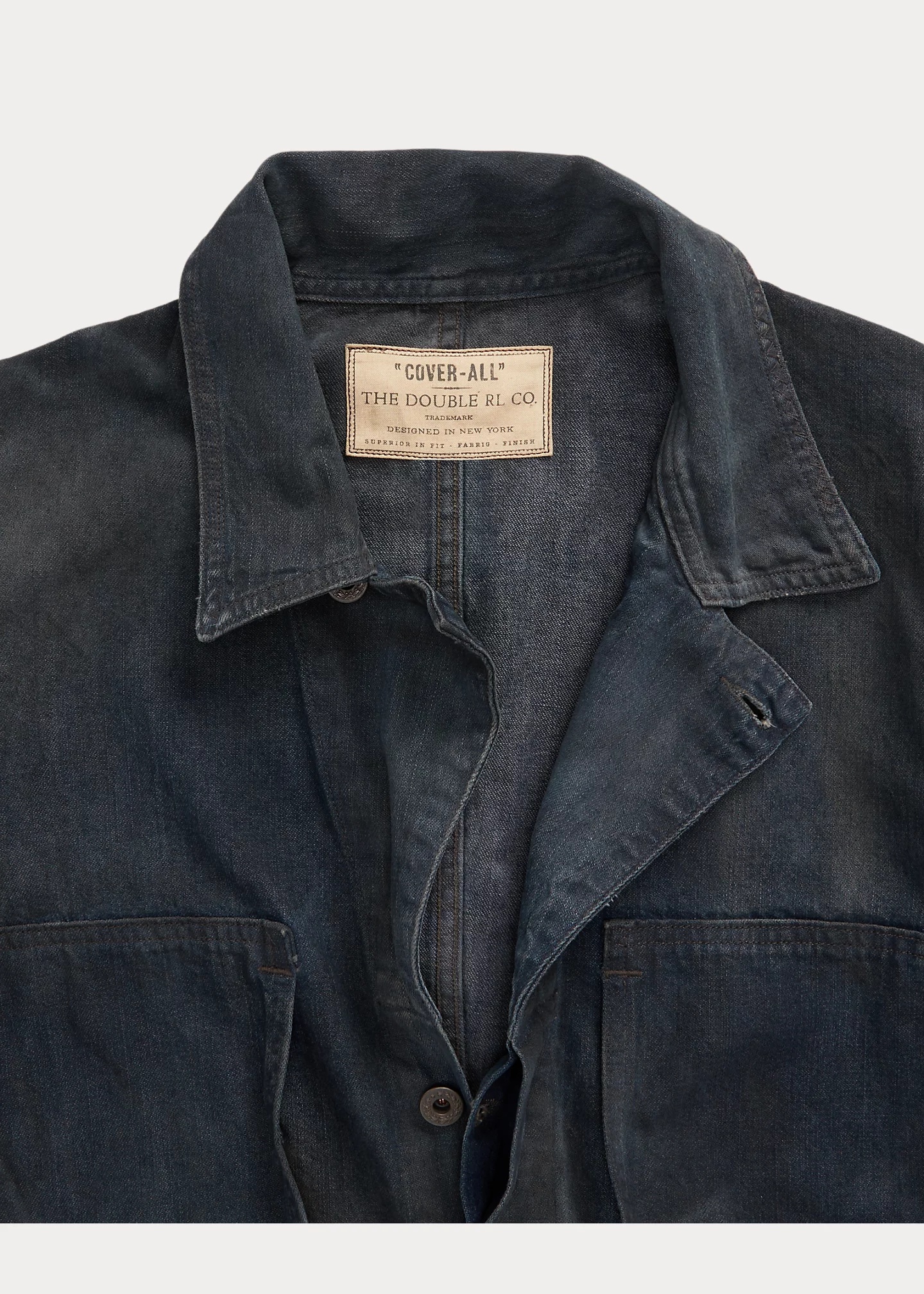 Distressed Boweman Indigo Denim Coverall - 3