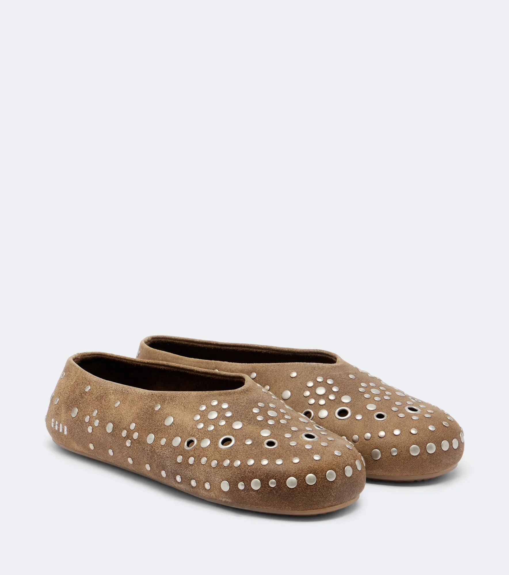 Tierra studded suede slip-on shoes - 1