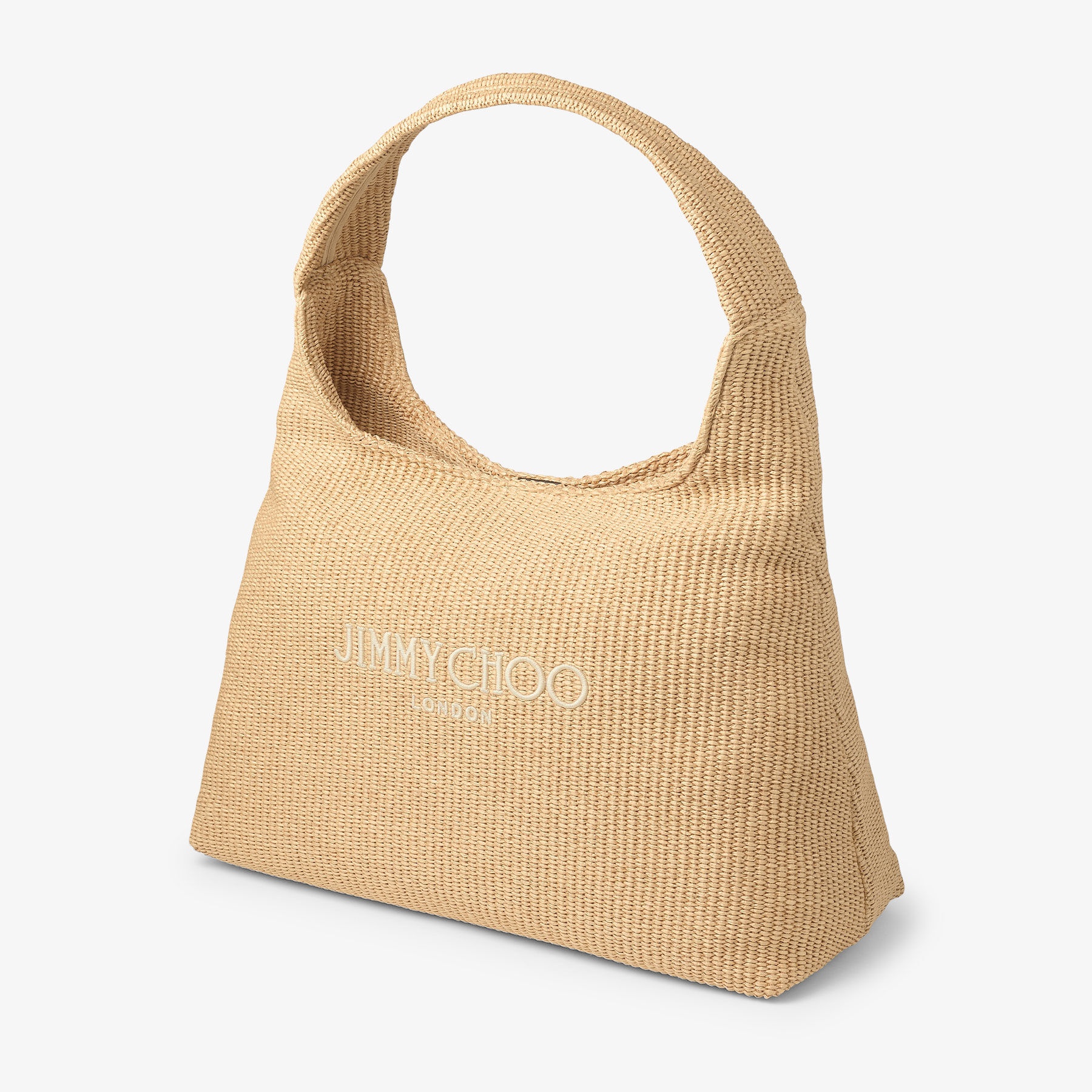 Beach Diamond Hobo L
Natural Raffia Shoulder Bag - 2