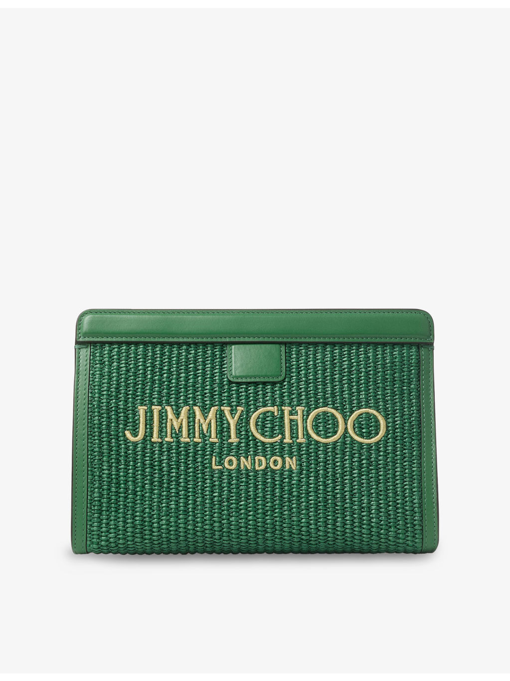 Avenue Metallic Raffia Pouch - 1