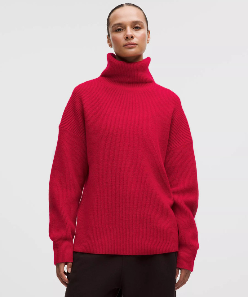 Oversized Cashmere Funnel-Neck Sweater 1