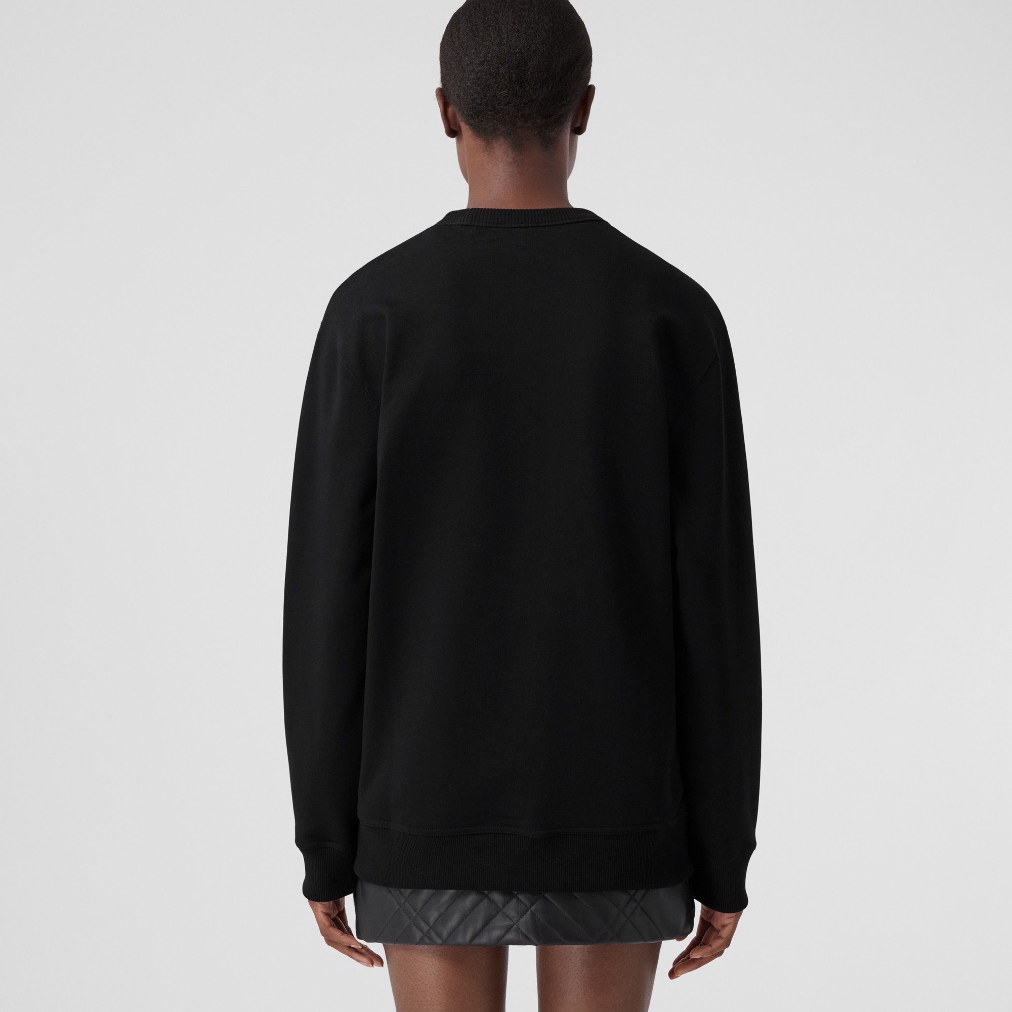 College Graphic Cotton Oversized Sweatshirt - 3