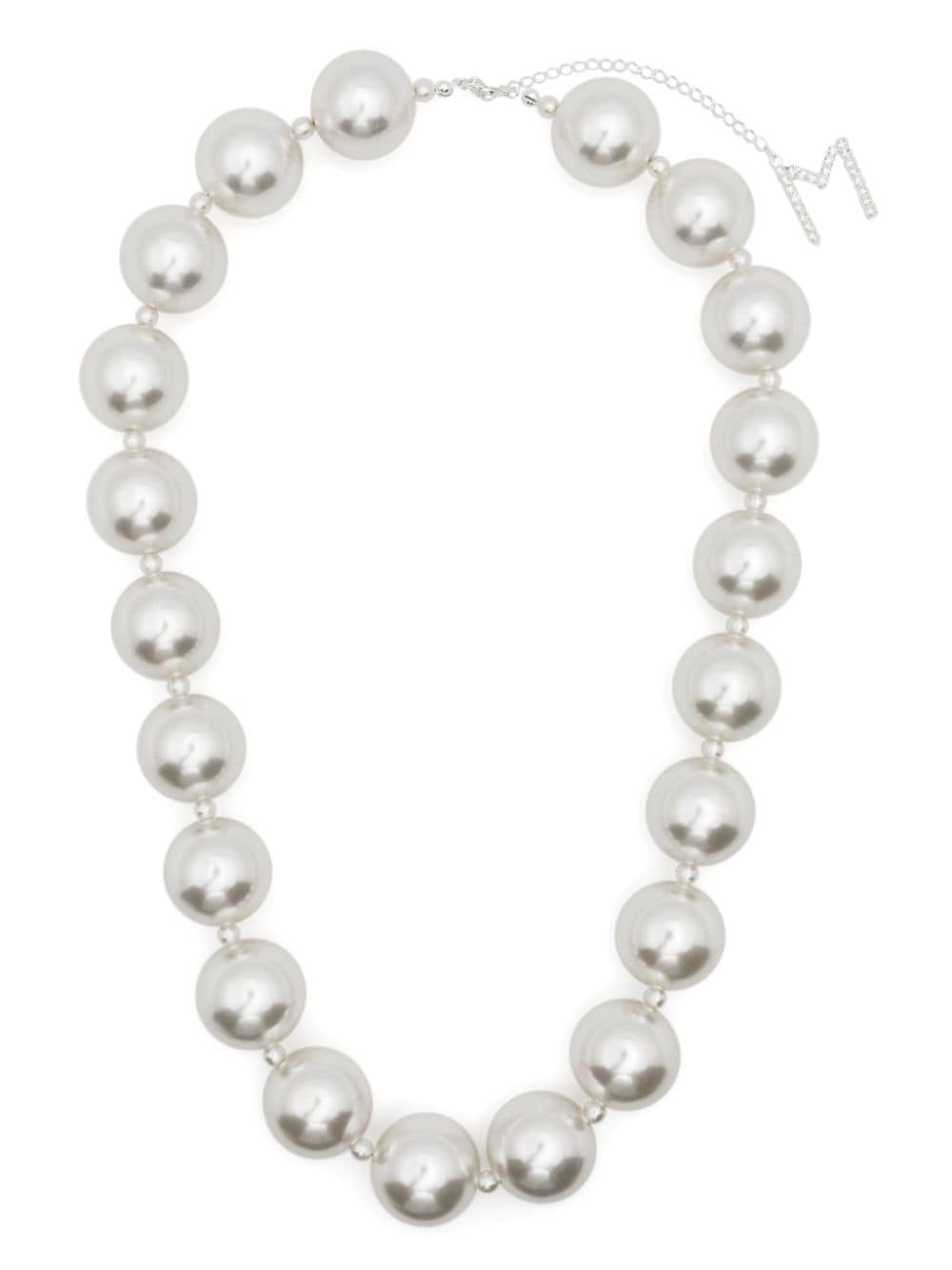 faux-pearl necklace - 1