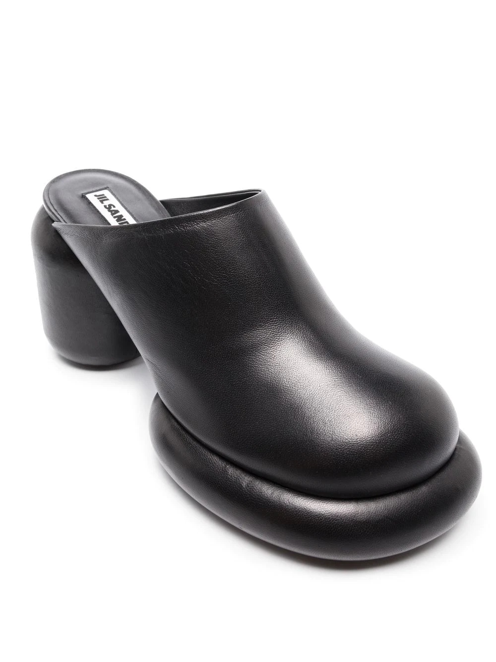 95mm block heel leather mules - 4