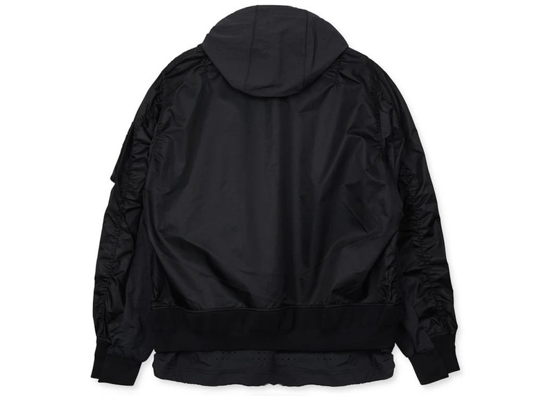 Nike Nike x Sacai Layered Bomber Jacket Black (Womens) outlook