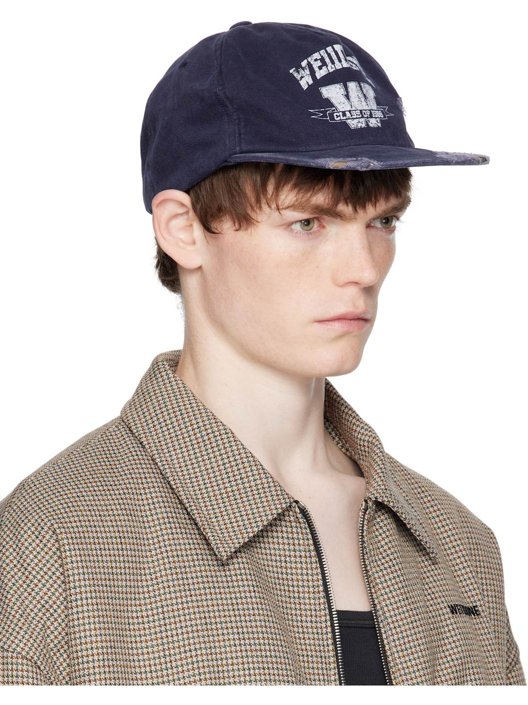 Navy Distressed Collegiate Cap - 2