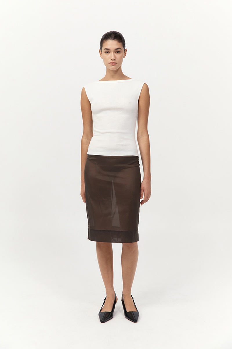 Transparent Skirt - Black Olive - 2