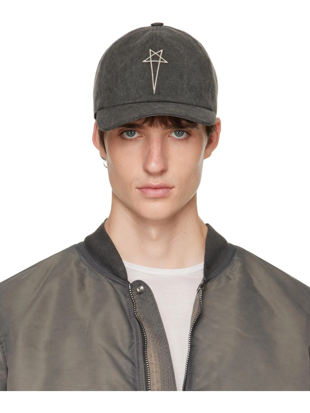 Gray Tower Pentagram Embroidery Baseball Cap - 1