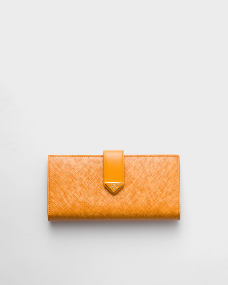Large Saffiano and smooth leather wallet 1