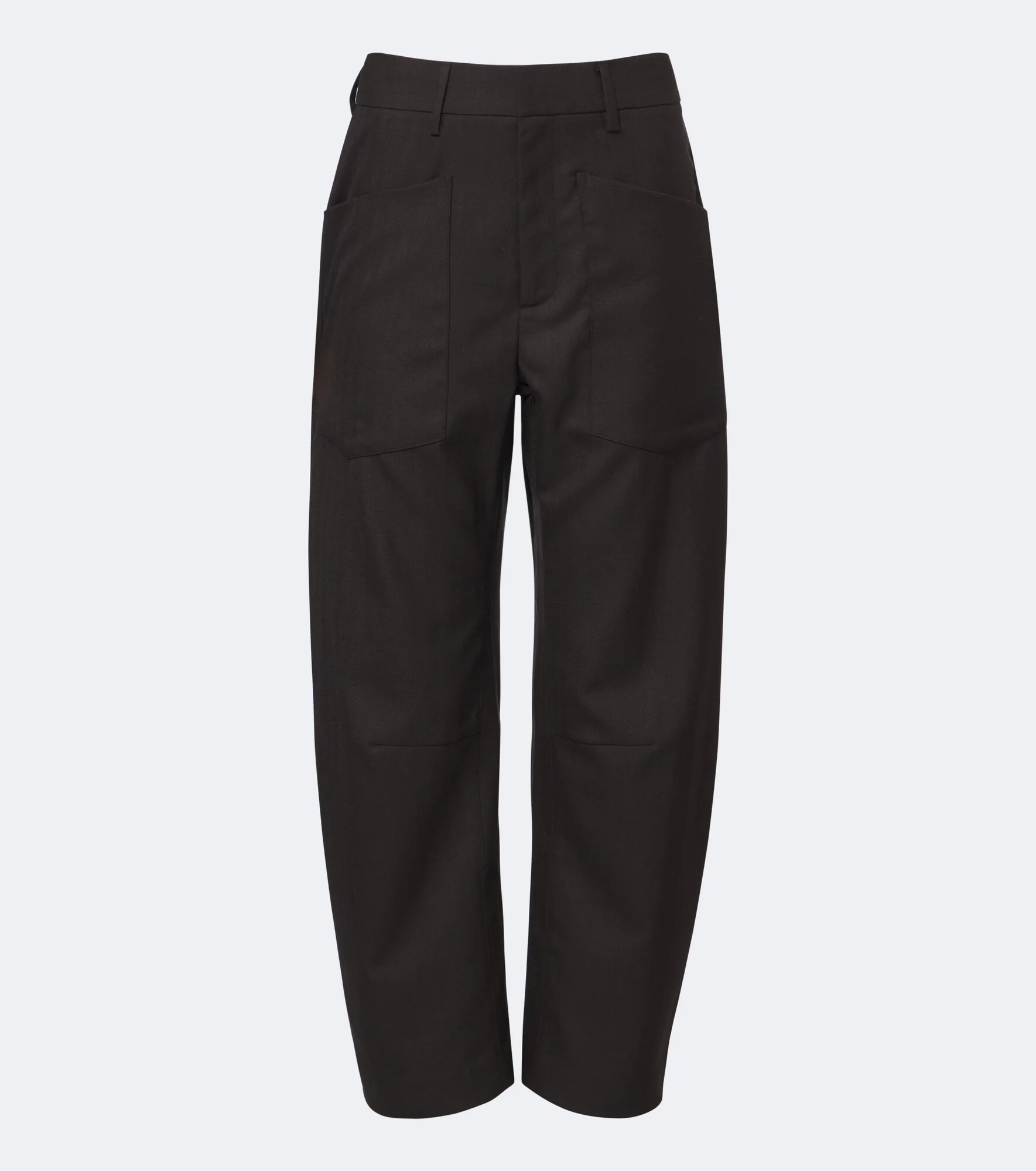 Shon virgin wool barrel-leg pants - 1