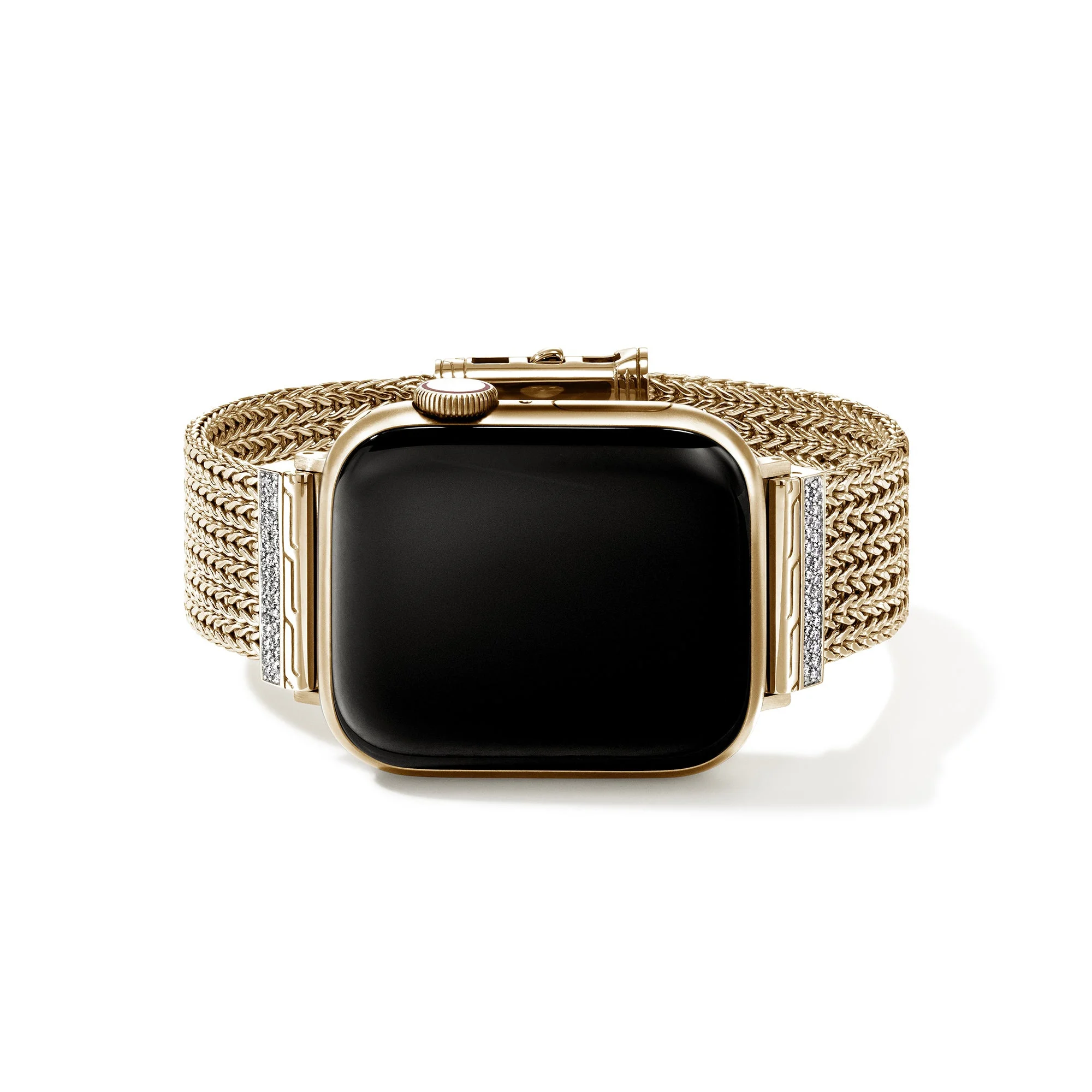 Smart Watch Strap, Gold, Diamonds, 18MM - 1