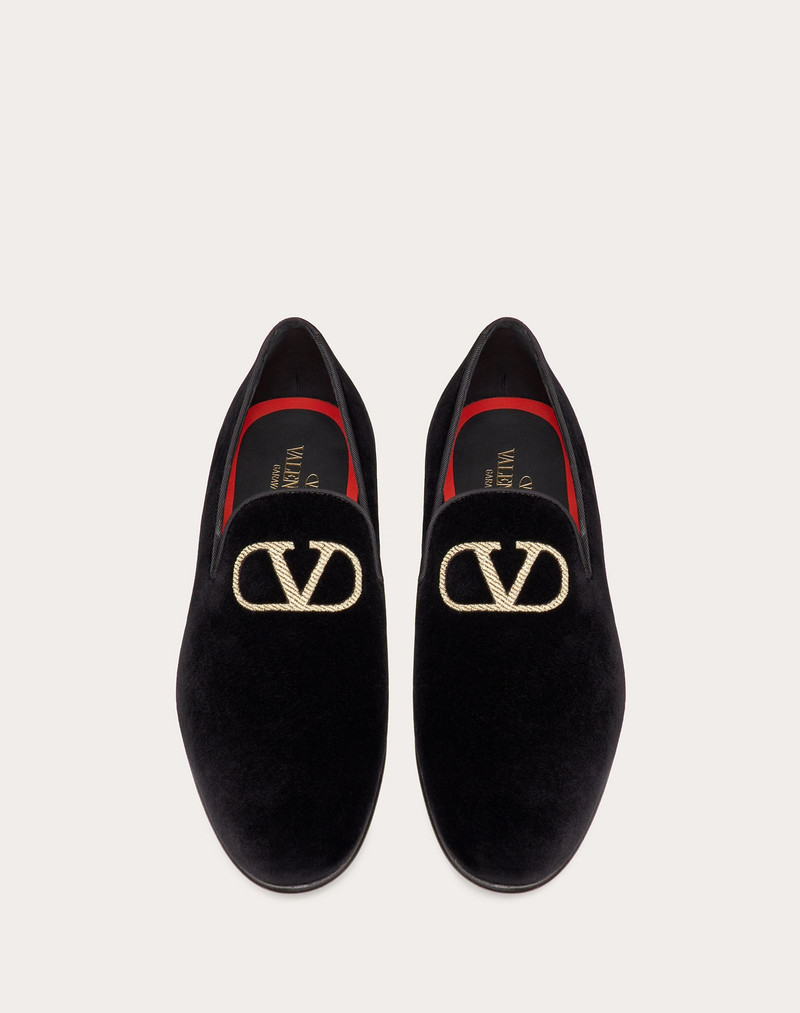 VLogo Signature Velvet Slipper 4