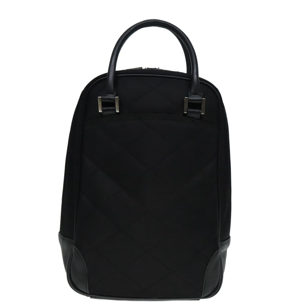 Burberry Hand Bag Nylon Black Silver - 2