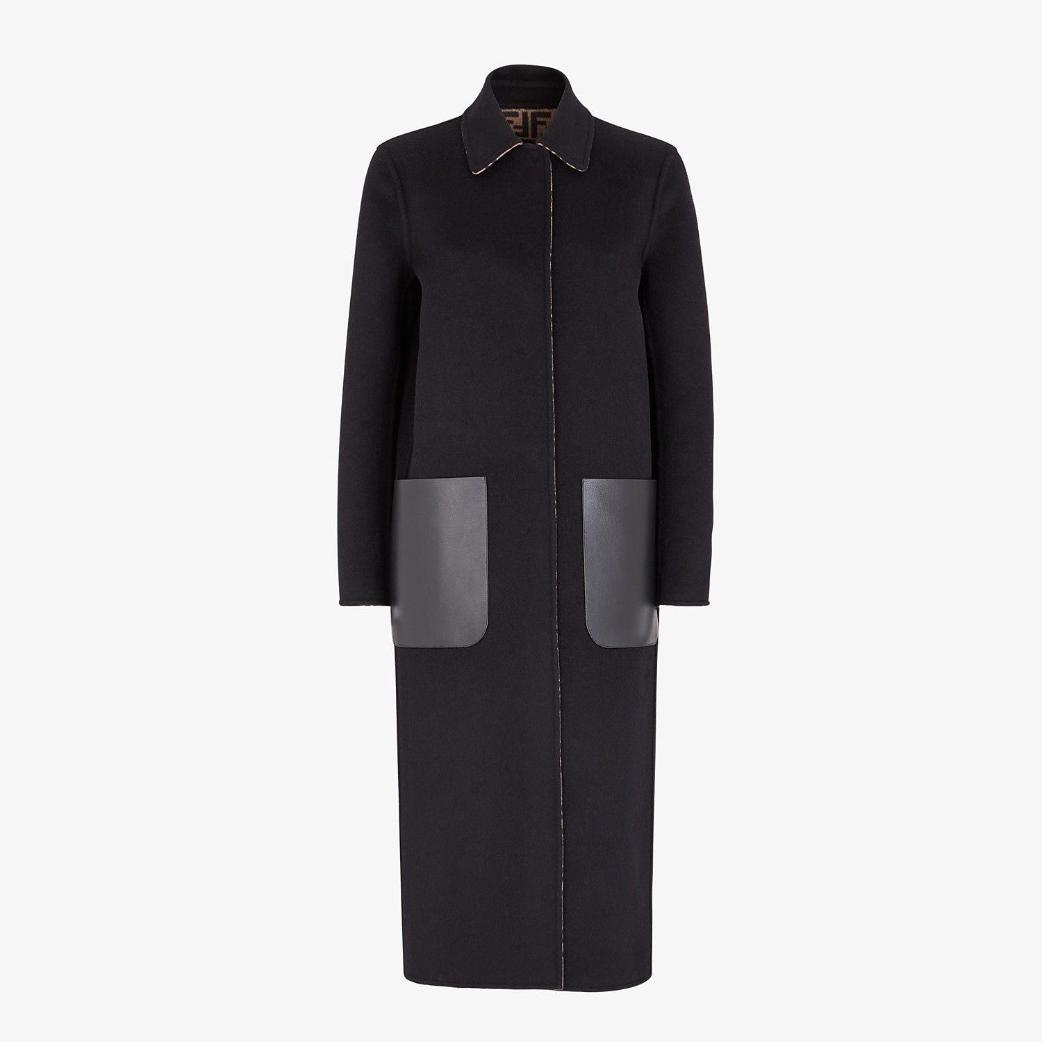 Black wool coat - 1