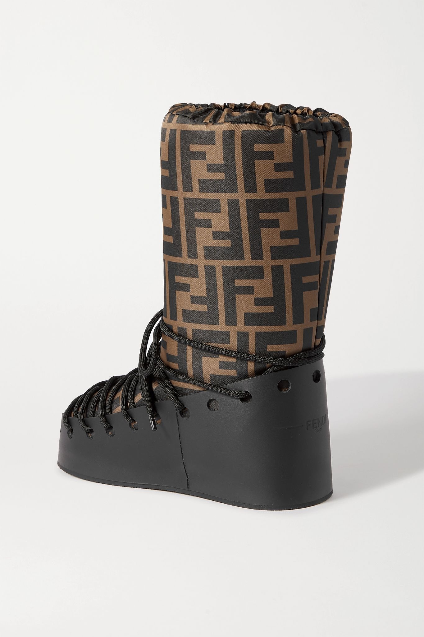 Printed shell and leather snow boots - 4