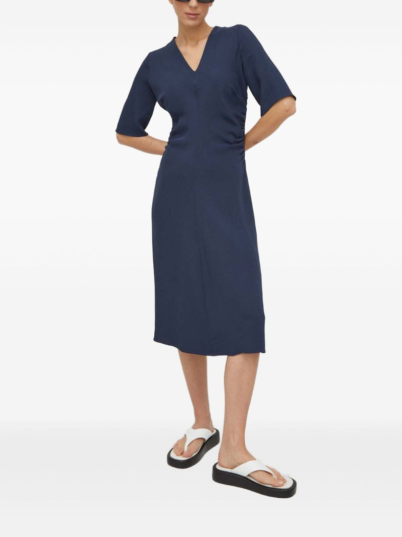 SAMSØE SAMSØE Samailey V-neck gathered midi dress outlook