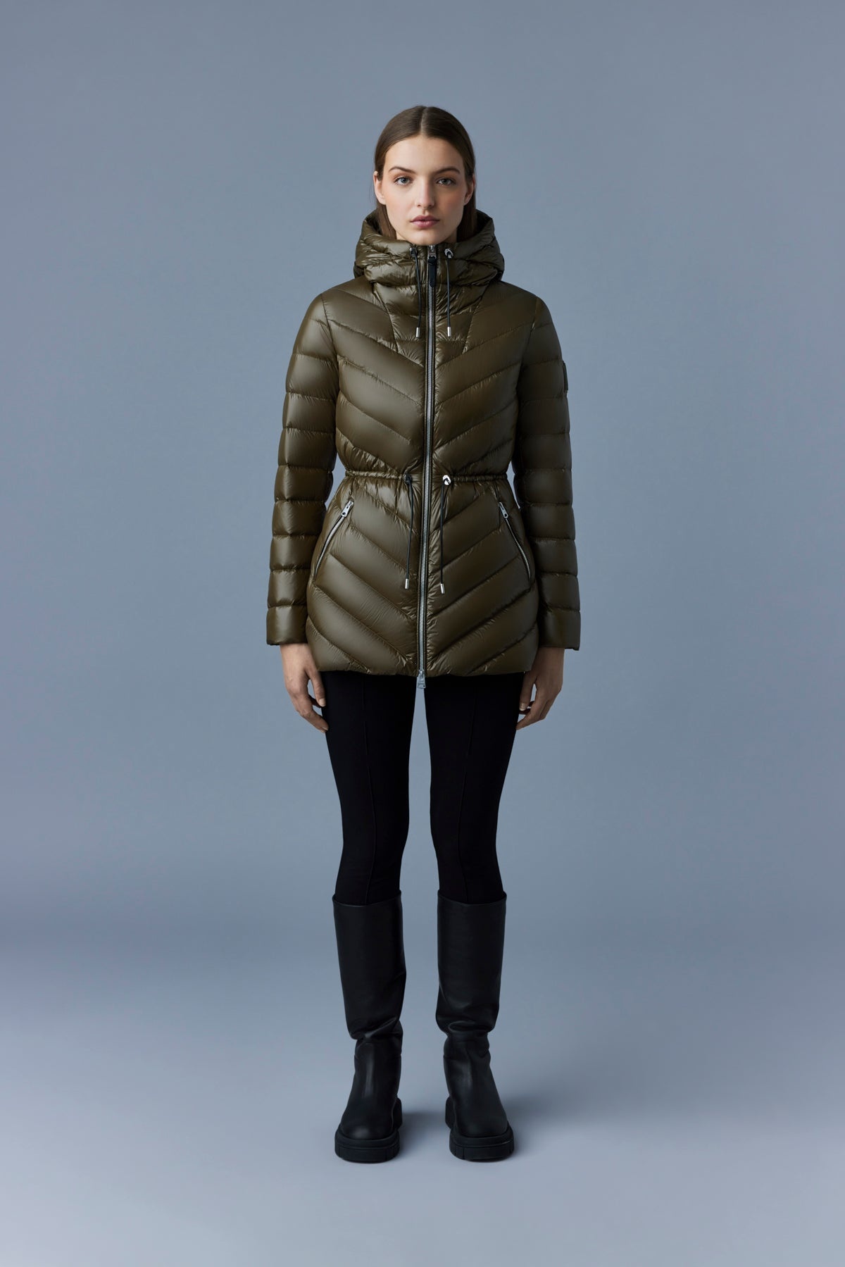 ARITA light hooded down chevron jacket - 2