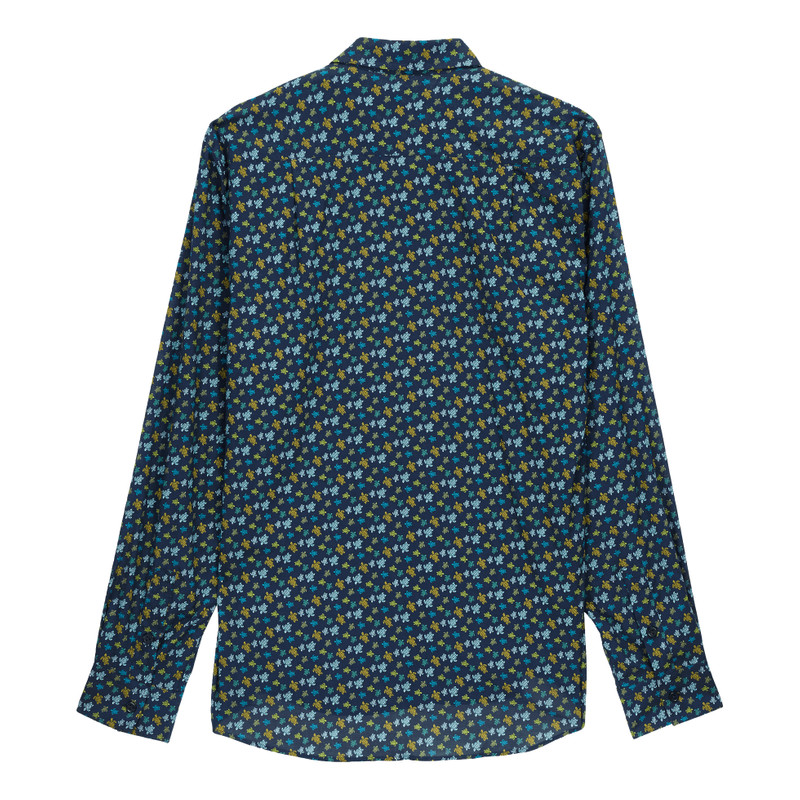 Vilebrequin Unisex Cotton Voile Summer Shirt Micro Tortues Rainbow outlook