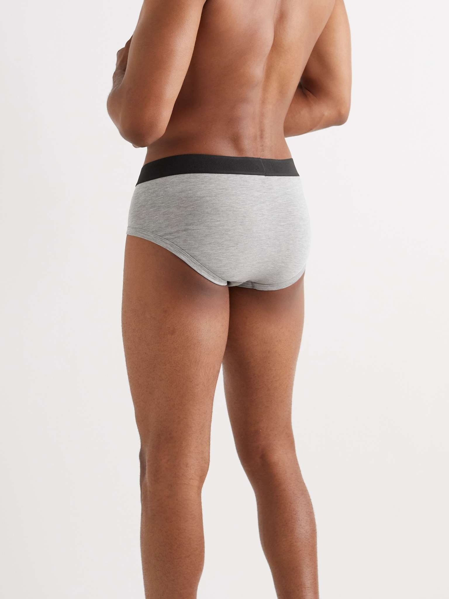 Two-Pack Stretch-Cotton and Modal-Blend Briefs - 3